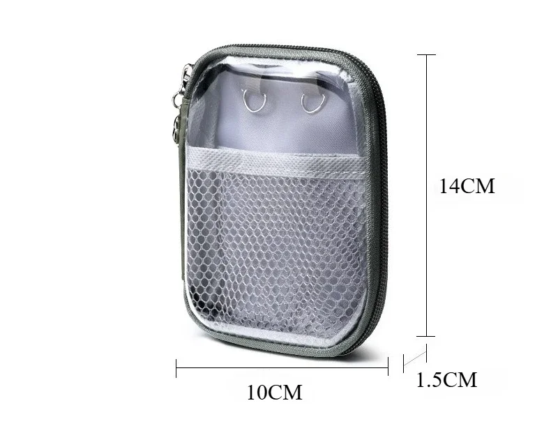 NEW Portable Lipstick Transparent Touch-Up Cosmetic Pouch Cosmetic Organizer Travel Bluetooth Headphone Charging Cable Pouch