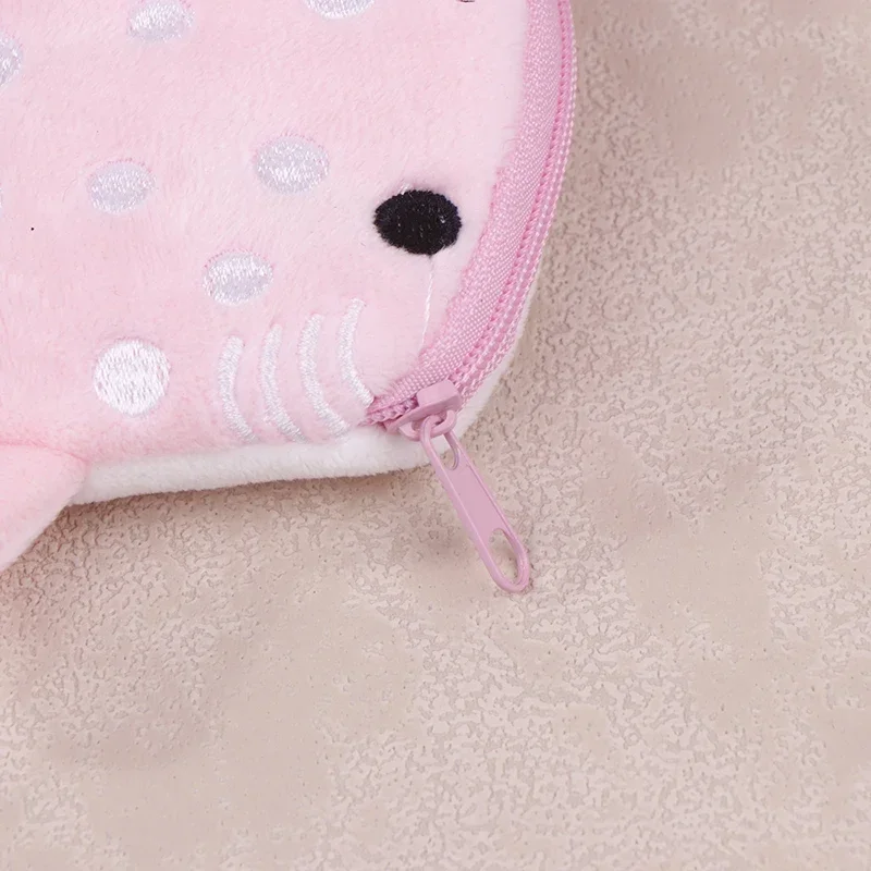 Cartoon Cute Whale Shark Coin Purse Kawaii Wallet Portable Plush Coin Bag Key Earphone Coin Organizer Pouch Zipper Bag Kids Gift