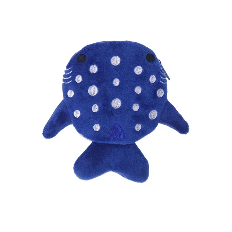 Cartoon Cute Whale Shark Coin Purse Kawaii Wallet Portable Plush Coin Bag Key Earphone Coin Organizer Pouch Zipper Bag Kids Gift