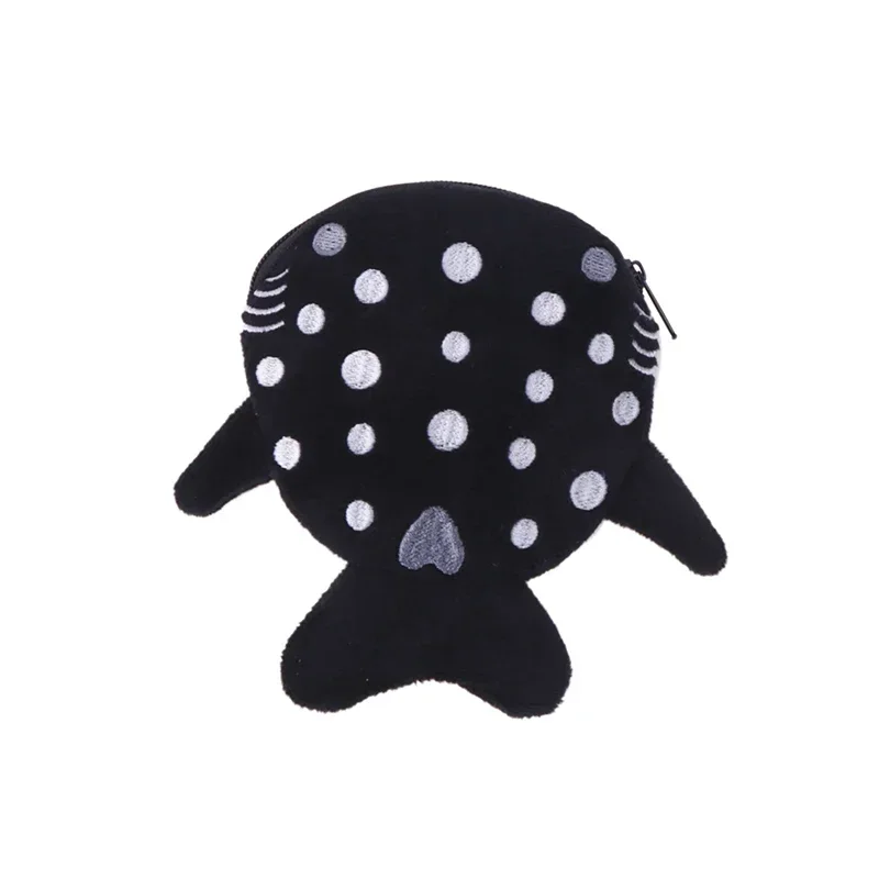 Cartoon Cute Whale Shark Coin Purse Kawaii Wallet Portable Plush Coin Bag Key Earphone Coin Organizer Pouch Zipper Bag Kids Gift