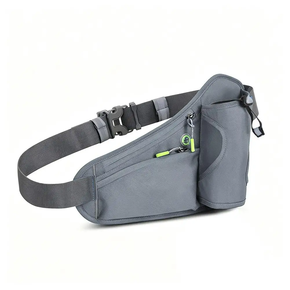 Adjustable Sports Fanny Pack with Water Bottle Holder Multifunctional Outdoor Running Waist Bag for Hiking Cycling Fitness
