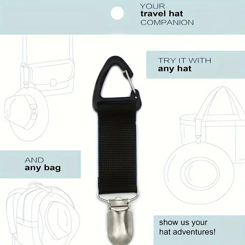 Outdoor Travel Straw Hat Clip Portable Hat Clip Multi-Purpose Outdoor Storage Clip