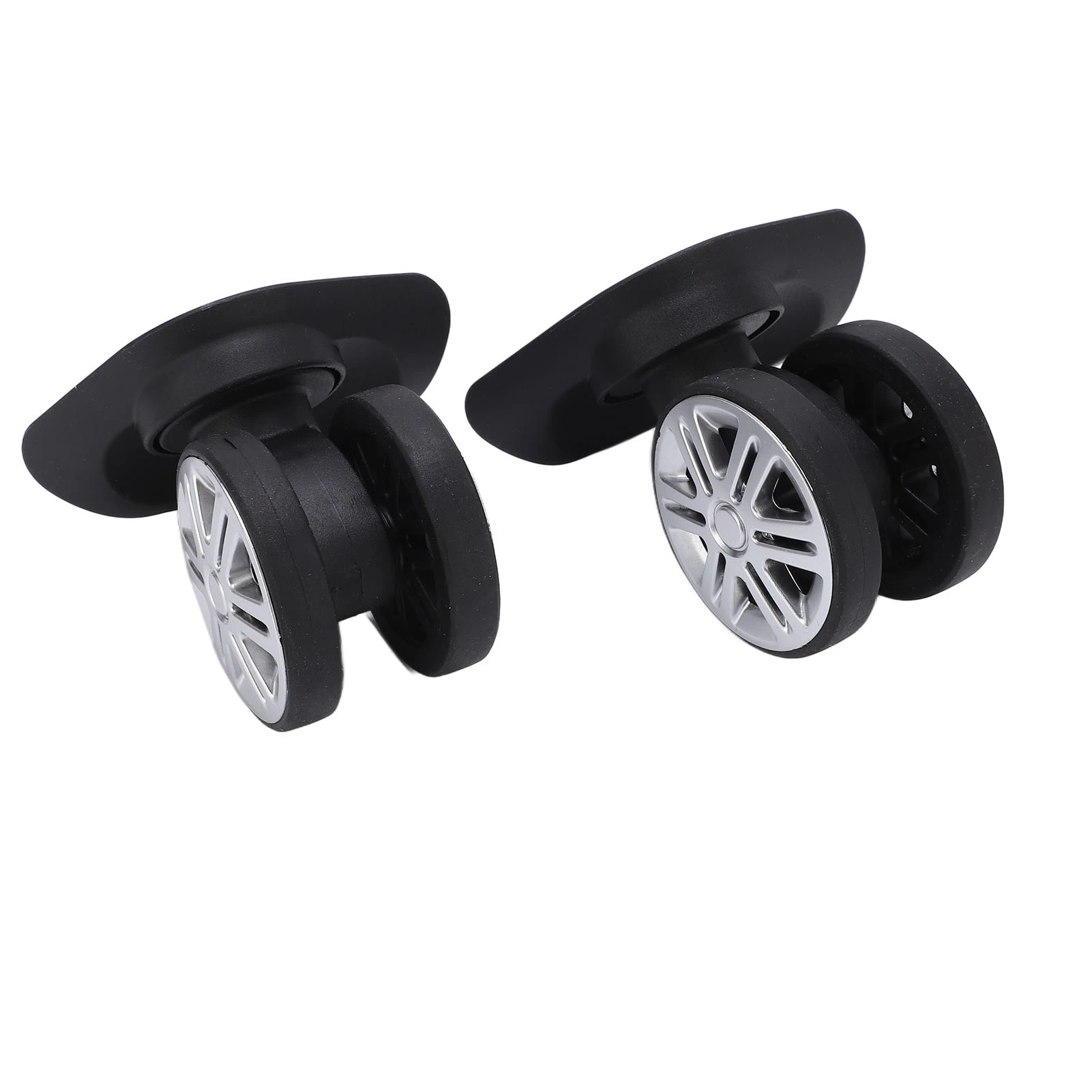 1 Pair Luggage Swivel Wheels Suitcase Swivel Casters Repalcement Mute Double Row Wheels