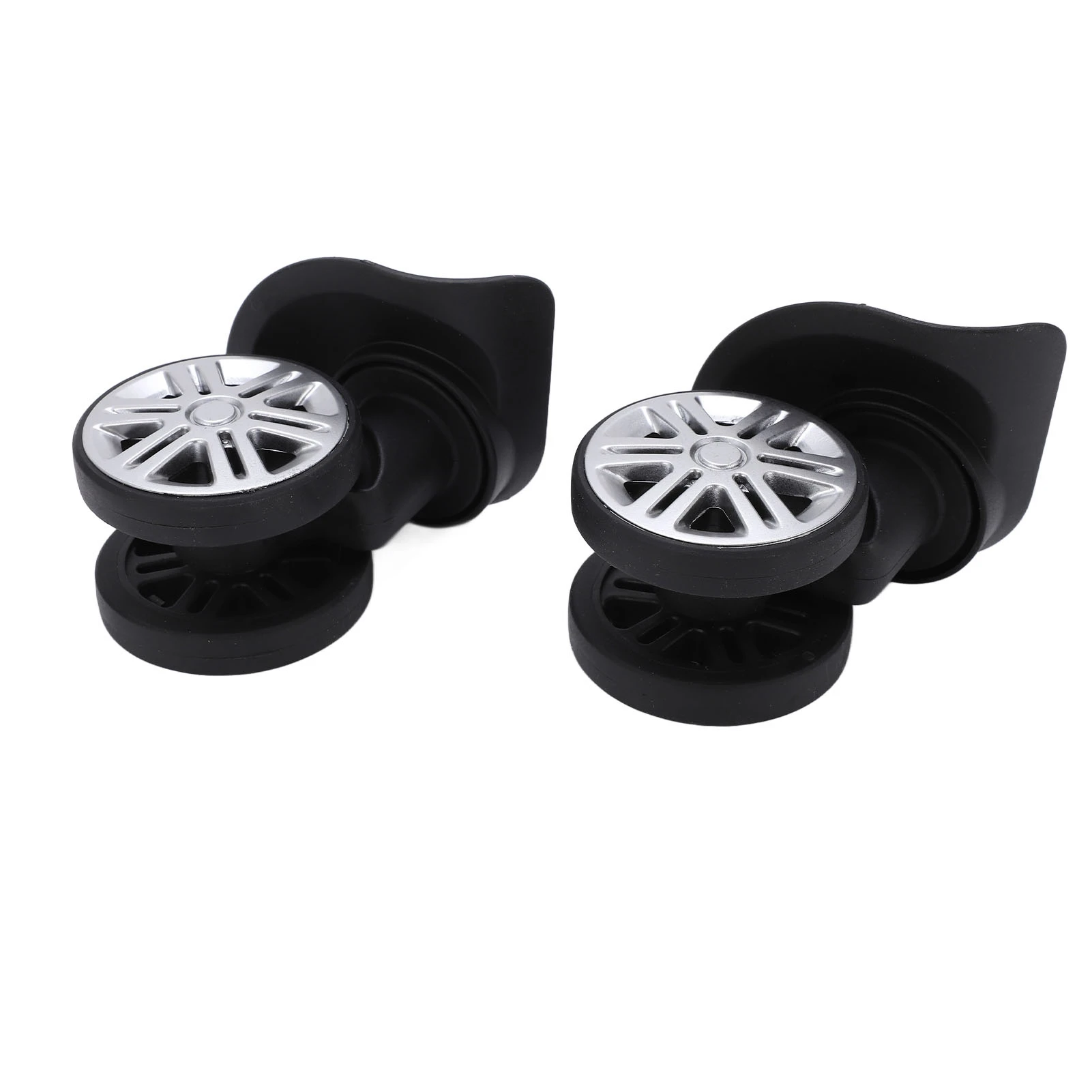 1 Pair Luggage Swivel Wheels Suitcase Swivel Casters Repalcement Mute Double Row Wheels