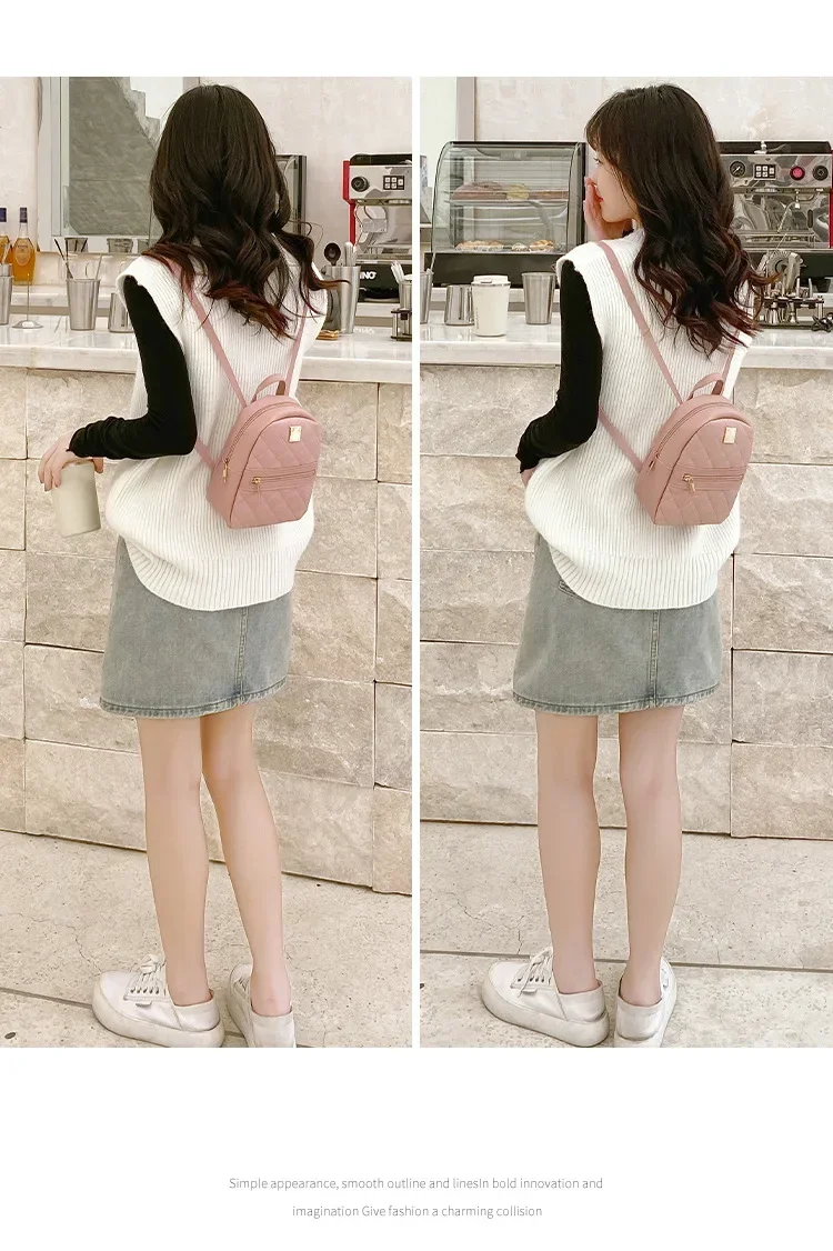 Embroidered Backpack 2021 Women's Bags Korean Version Girls' Backpack, One Piece Dropshipping Stylish Women's Backpack