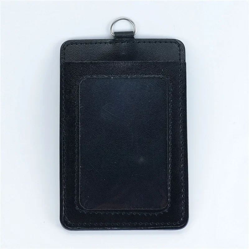 Fashion PU Leather Card Holders Set Women Men Student Retractable Badge Reel ID Card Holder Cover Case Nurse Badge Lanyards