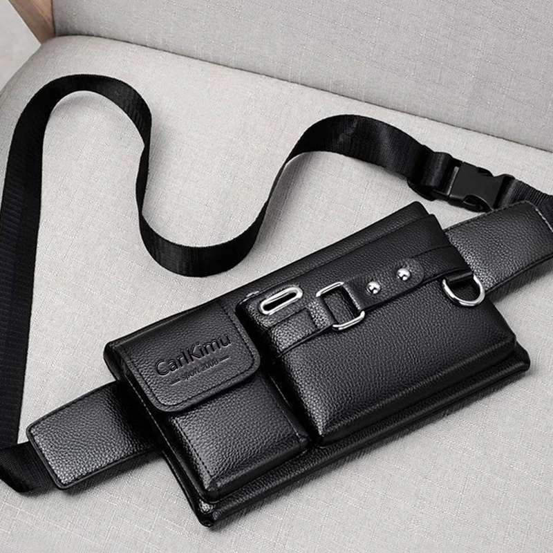 WEIXIER Brand Unisex Single Shoulder Multifunctional Sports Running Large Capacity Waist Men's Chest Bag Casual Crossbody Wallet