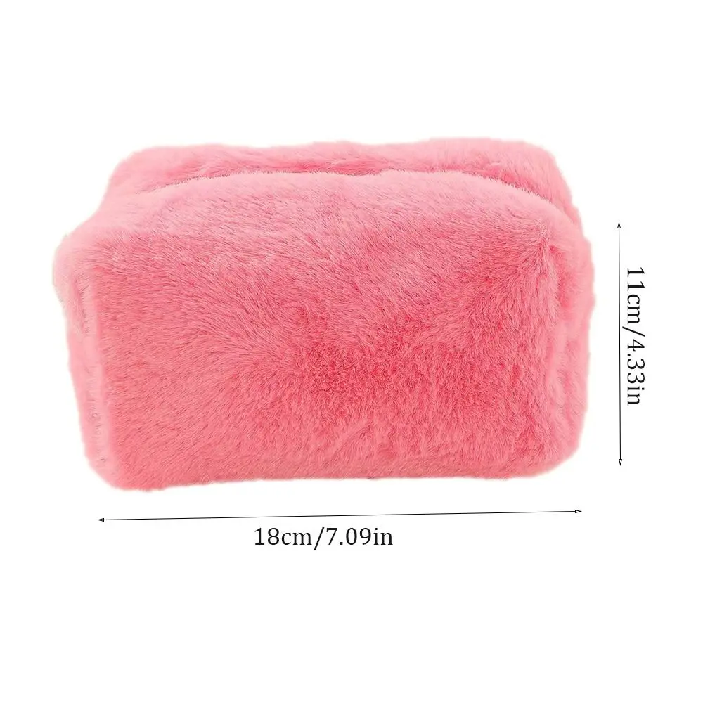 Durable Plush Cosmetic Bag Travel Organizer Large Capacity Makeup Bag Portable Storage Bag