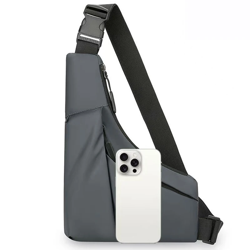 Men's Portable Chest Bag Outdoor Sports Crossbody Bag Lightweight Asymmetrical Thin Waist Pack Suitable for Travel Hiking Daily