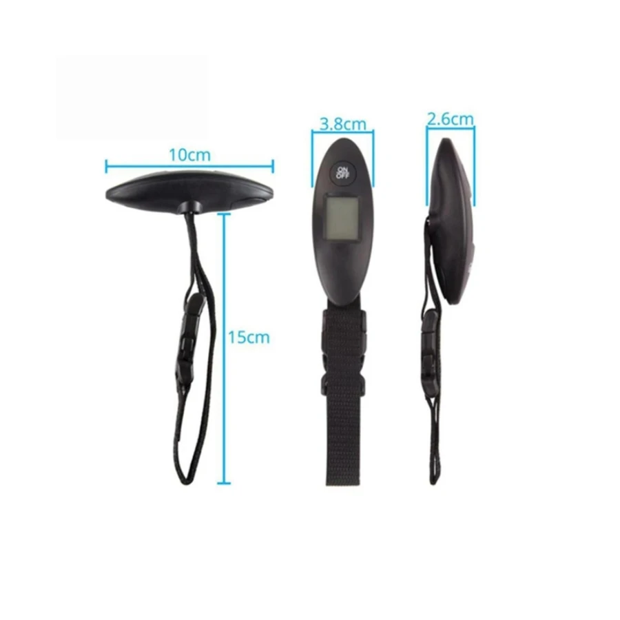 40kg/100g Portable Luggage Scale Blue Backlight Travel Digital Hanging Scales With Webbing Belt LCD Digital Electronic Luggage