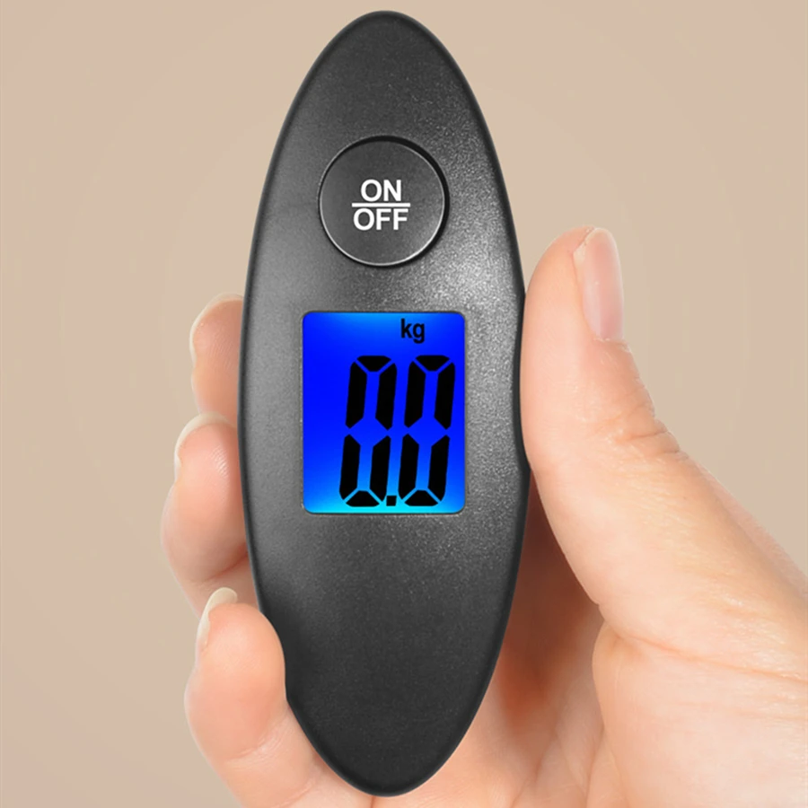 40kg/100g Portable Luggage Scale Blue Backlight Travel Digital Hanging Scales With Webbing Belt LCD Digital Electronic Luggage