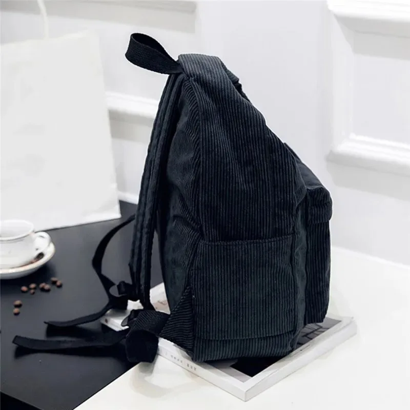 New Corduroy Men's and Women's Backpacks with College Style, Multi-purpose and Large-capacity Outdoor Trendy Student Schoolbags