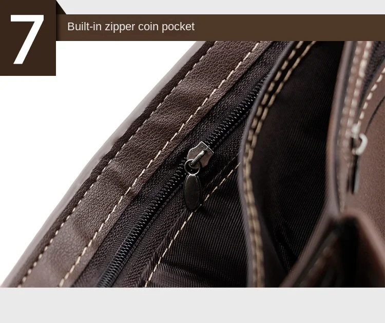 Men's Business Wallet High Quality PU Leather Credit Card Holder Case Male Short Zipper Coin Pocket Purse Money Bag with Hasp