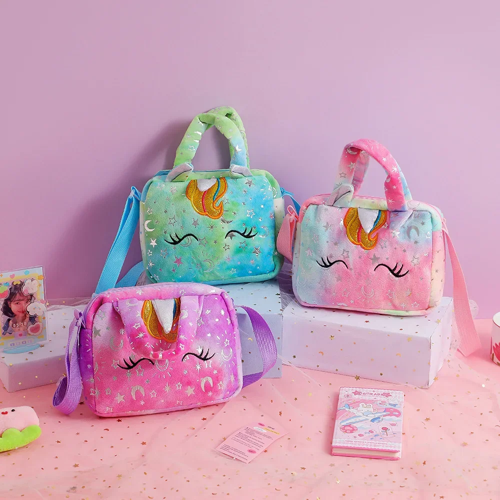 Fashion Sweet Unicorn Handbags For Girls Cute Kid Crossbody Shoulder Bag Children Birthday Party Gift Little Girl Small Purse