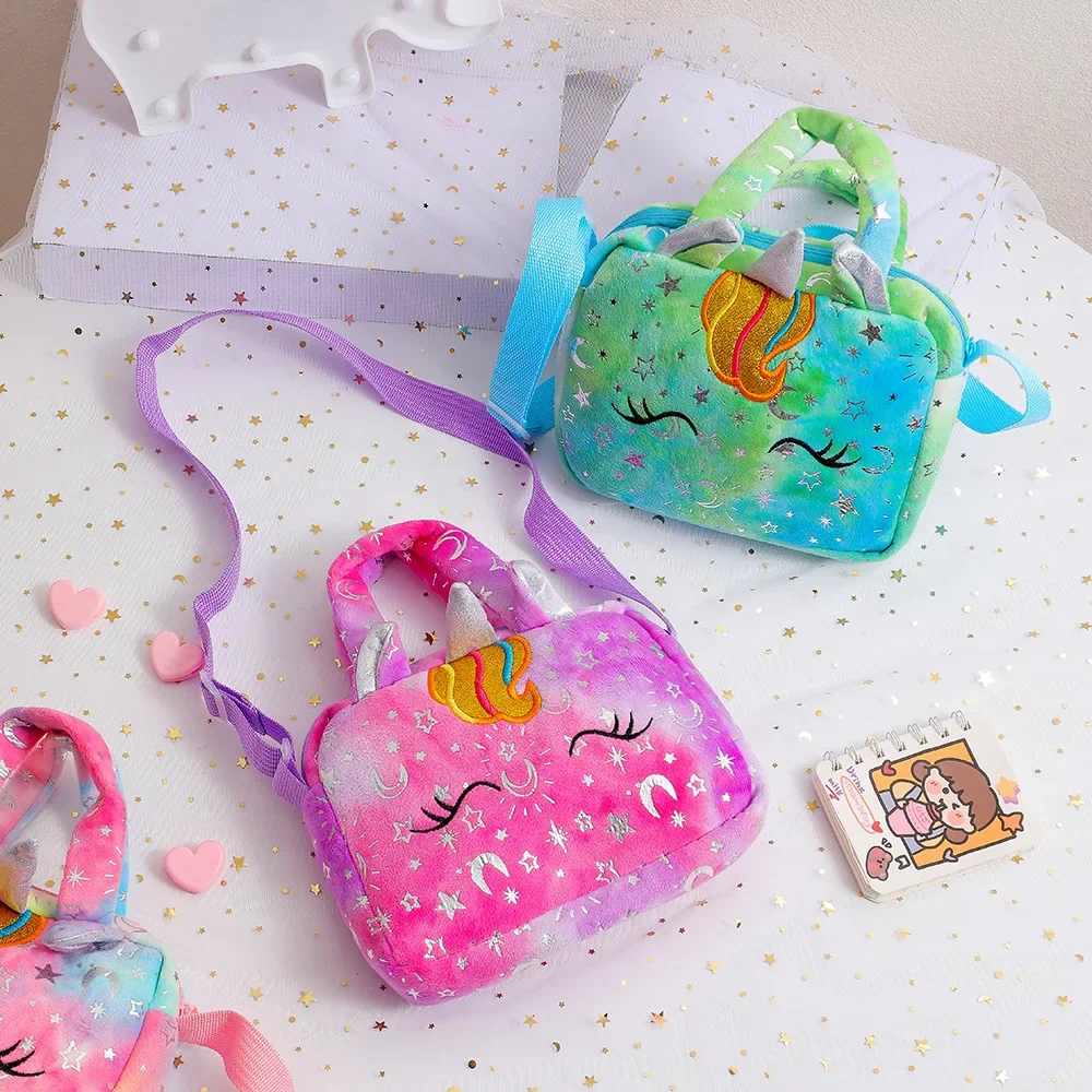 Fashion Sweet Unicorn Handbags For Girls Cute Kid Crossbody Shoulder Bag Children Birthday Party Gift Little Girl Small Purse
