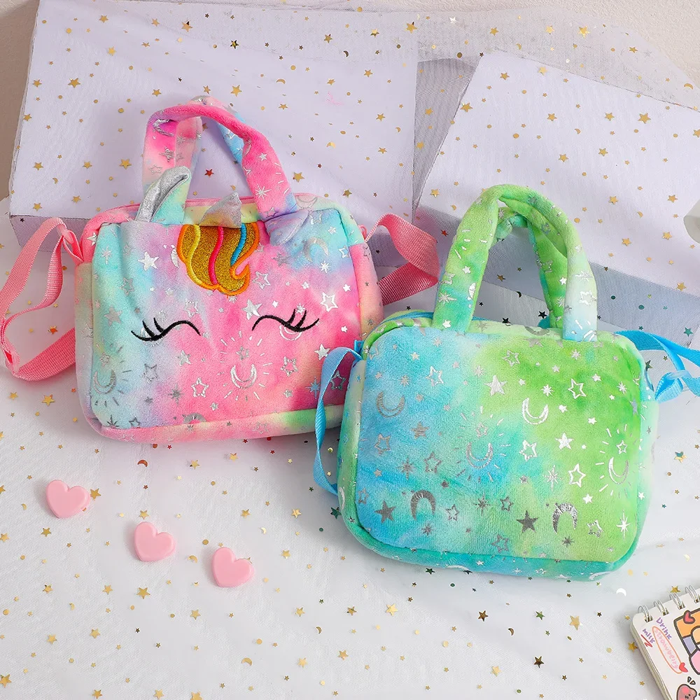 Fashion Sweet Unicorn Handbags For Girls Cute Kid Crossbody Shoulder Bag Children Birthday Party Gift Little Girl Small Purse
