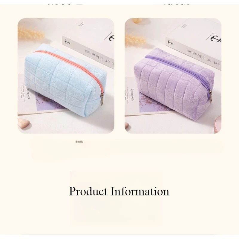 New Cute Plush Cosmetic Bag, Travel Skin Care Product Storage Bag, High-Looking Female Mobile Phone Large Capacity Storage Bag