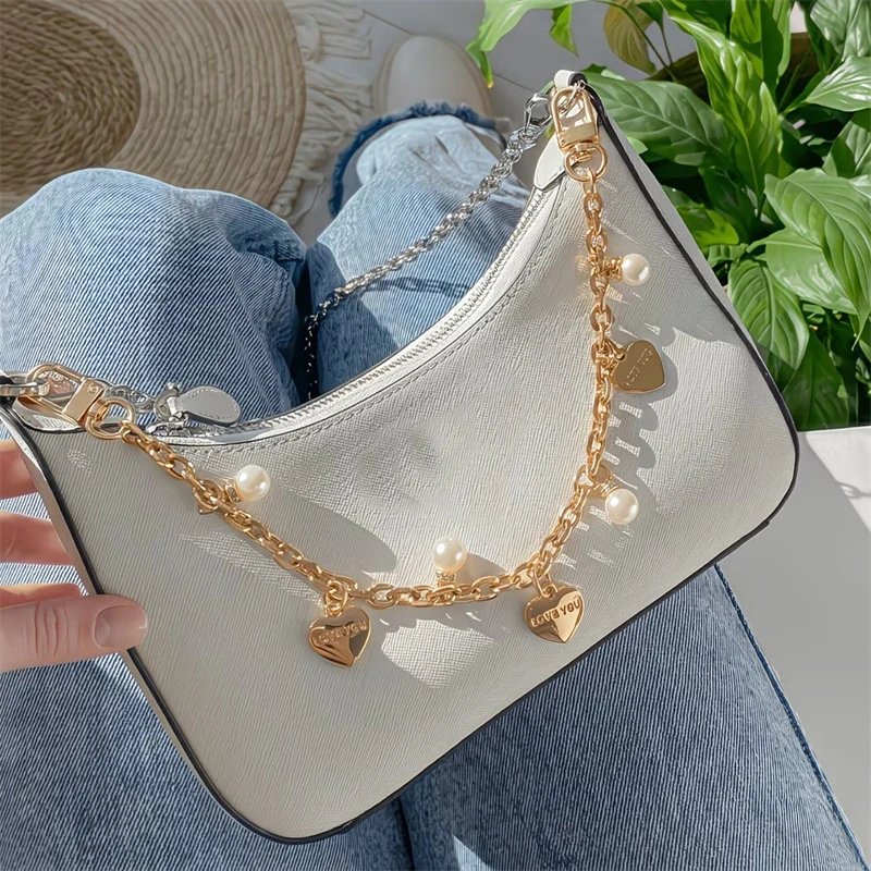 Pearl Flower Purse Chain Bag Extender Crossbody Purse Strap Crossbody Purse Strap Chain Extender