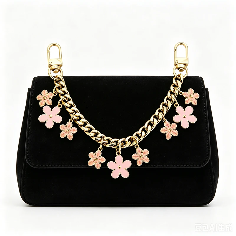 Pearl Flower Purse Chain Bag Extender Crossbody Purse Strap Crossbody Purse Strap Chain Extender