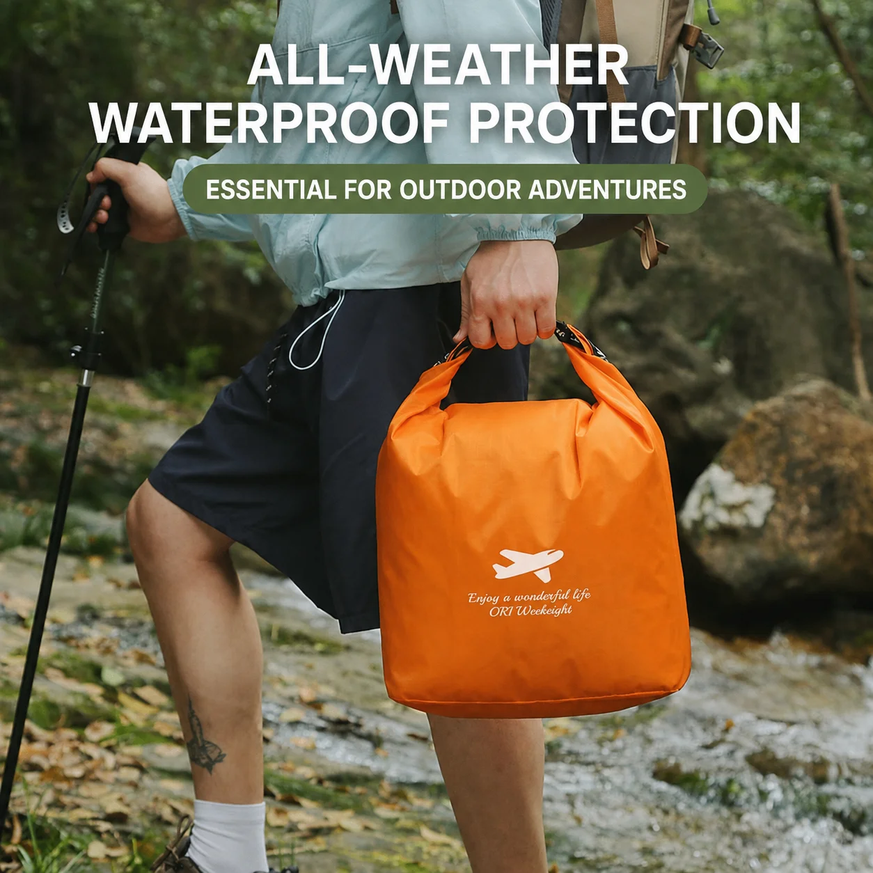 Waterproof Roll Top Travel Storage Bags Oxford Ultralight Ripstop Stuff Sacks for Camping Hiking Dirt Proof Packing Pouches