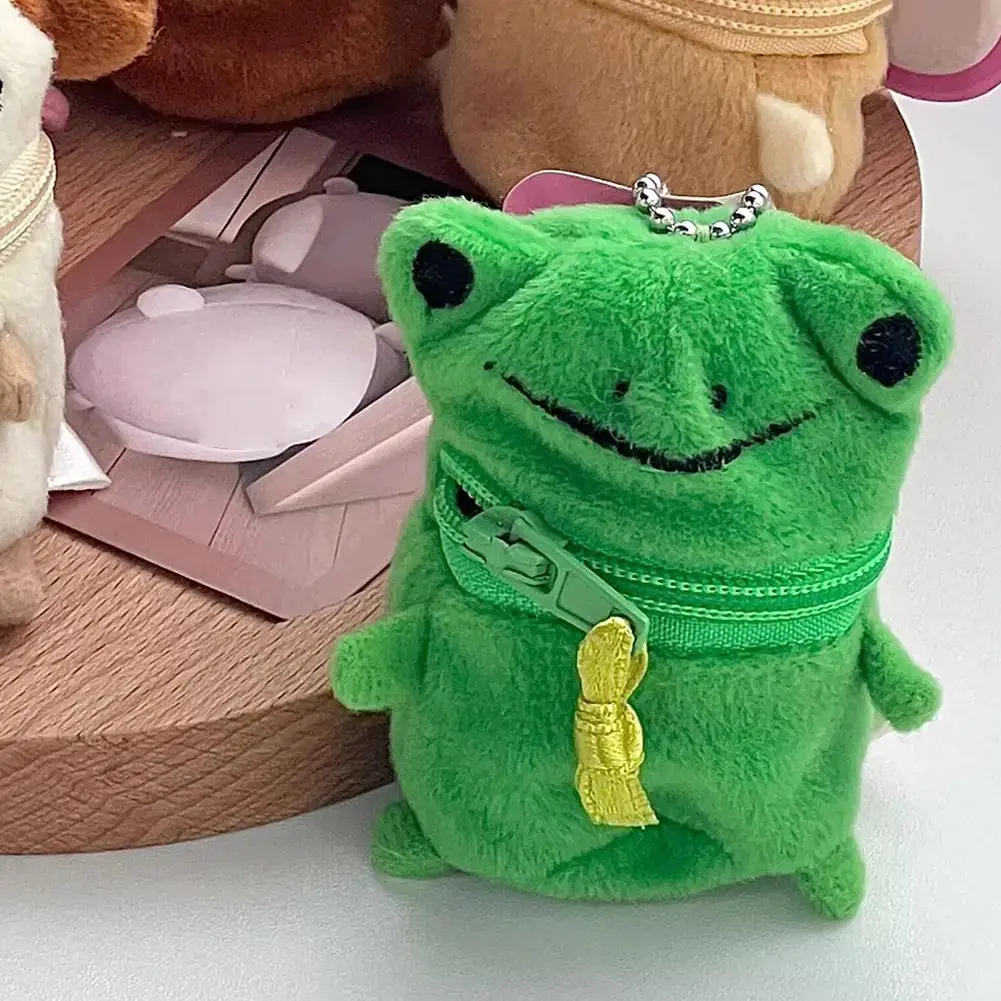 Cute Pink Fluffy Rabbit Coin Purse Keychain Cartoon Plush Doll Bag Charm Kawaii Mini Wallet Pendant Festival Gift