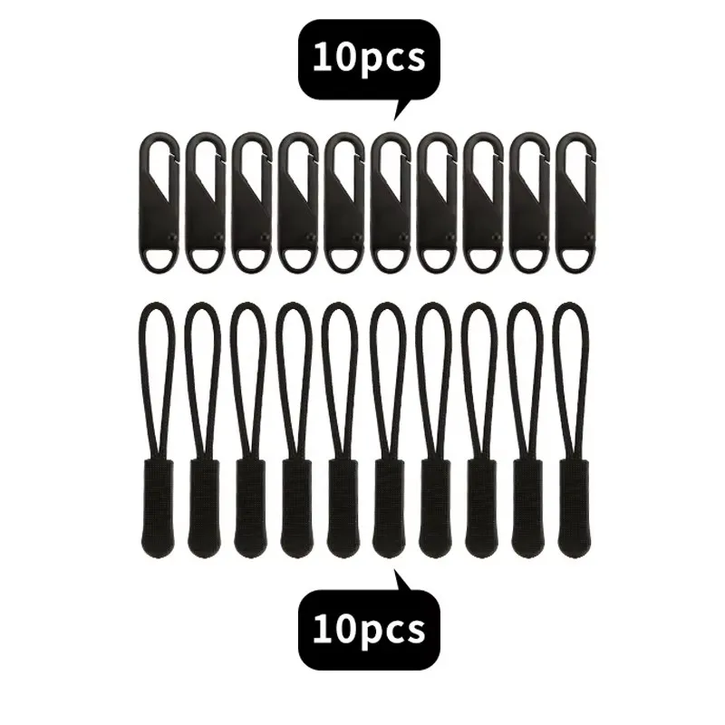 10/20Pcs Replacement Zipper Pulls Cord Extender for Backpacks Jackets Luggage Purses Handbags