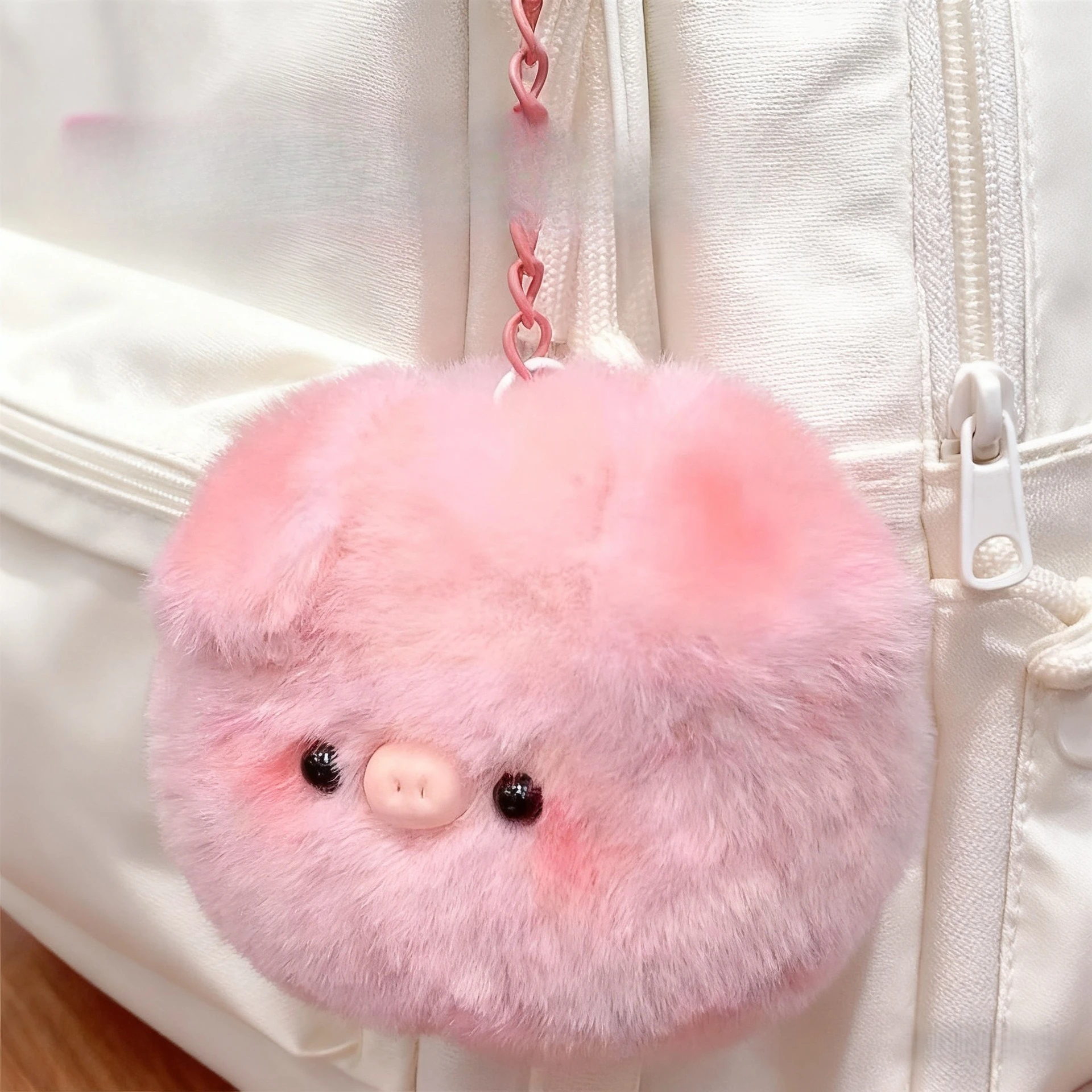 Adorable Squeaky Pig Cartoon Plush Keychain for Keyrings and Bag Decorations Lovely Cartoon Plush Keychain as Bag Accessories