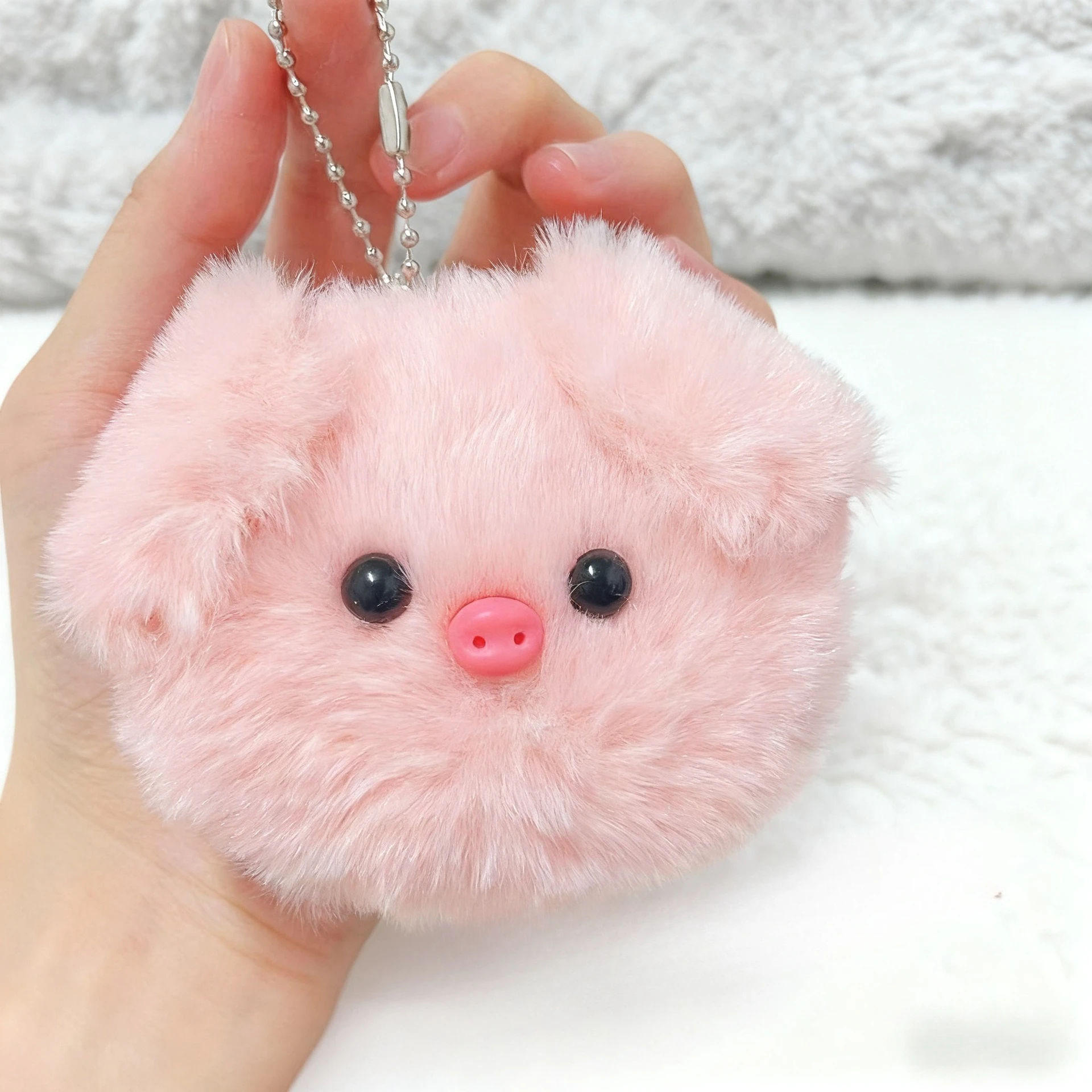 Adorable Squeaky Pig Cartoon Plush Keychain for Keyrings and Bag Decorations Lovely Cartoon Plush Keychain as Bag Accessories