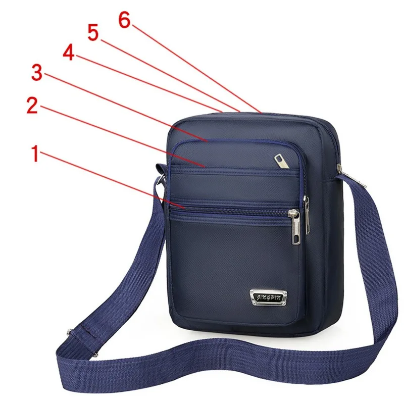 1pc Men's Shoulder Bag Business Leisure Large Capacity Portable Handbag Multi Layer Waterproof Summer Male's Crossbody Bags