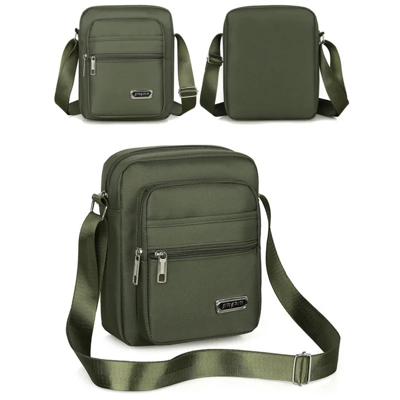 1pc Men's Shoulder Bag Business Leisure Large Capacity Portable Handbag Multi Layer Waterproof Summer Male's Crossbody Bags