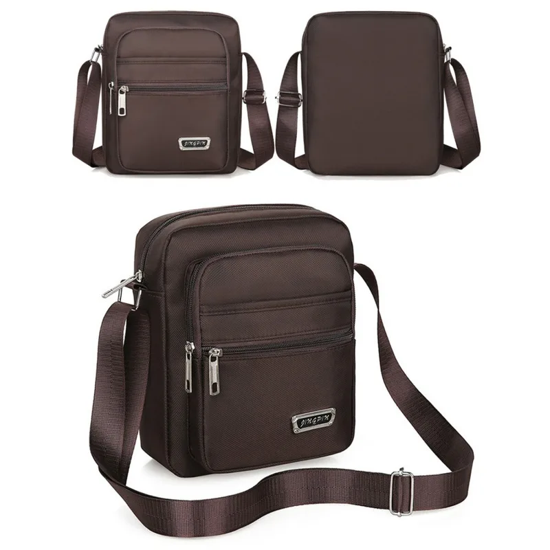 1pc Men's Shoulder Bag Business Leisure Large Capacity Portable Handbag Multi Layer Waterproof Summer Male's Crossbody Bags