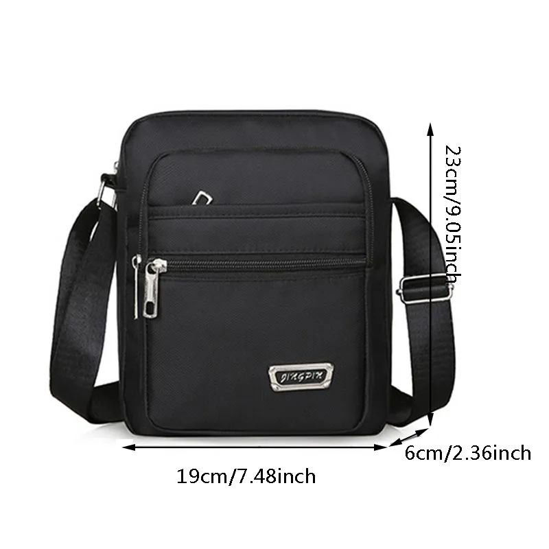 1pc Men's Shoulder Bag Business Leisure Large Capacity Portable Handbag Multi Layer Waterproof Summer Male's Crossbody Bags