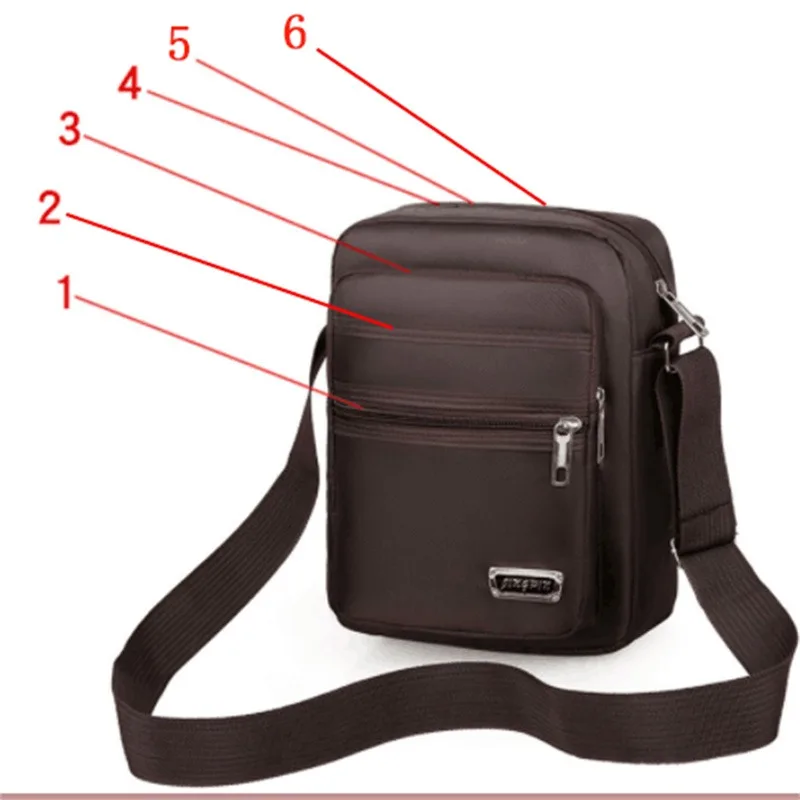 1pc Men's Shoulder Bag Business Leisure Large Capacity Portable Handbag Multi Layer Waterproof Summer Male's Crossbody Bags