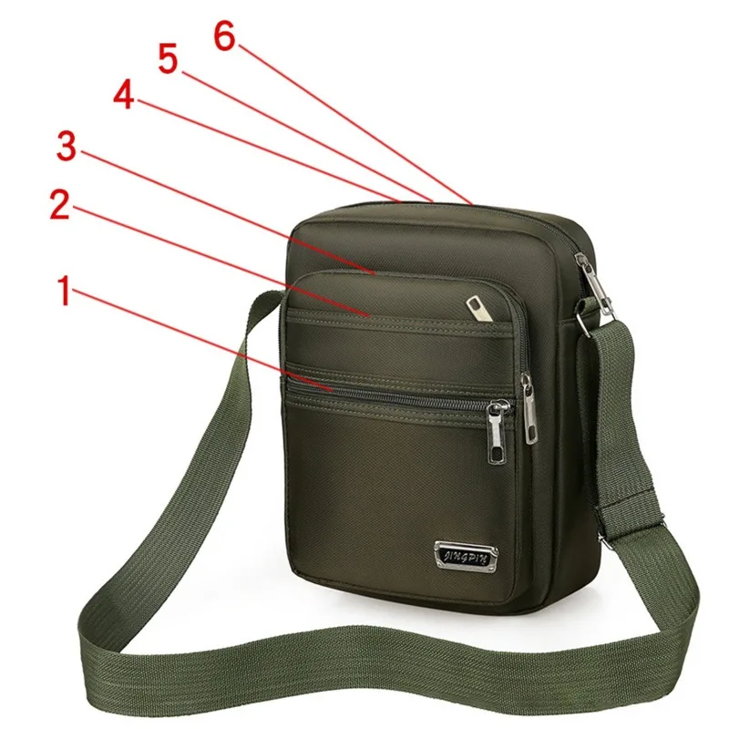 1pc Men's Shoulder Bag Business Leisure Large Capacity Portable Handbag Multi Layer Waterproof Summer Male's Crossbody Bags