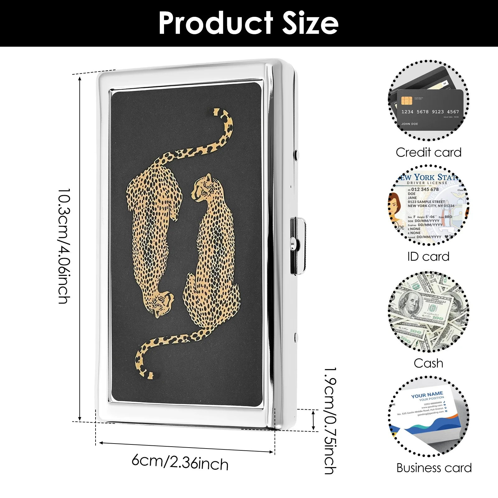 Metal Card Holder for Men Stainless Steel Ultra-thin Vintage Cash Bank Card Case Storage Mini Anti-theft Wallet
