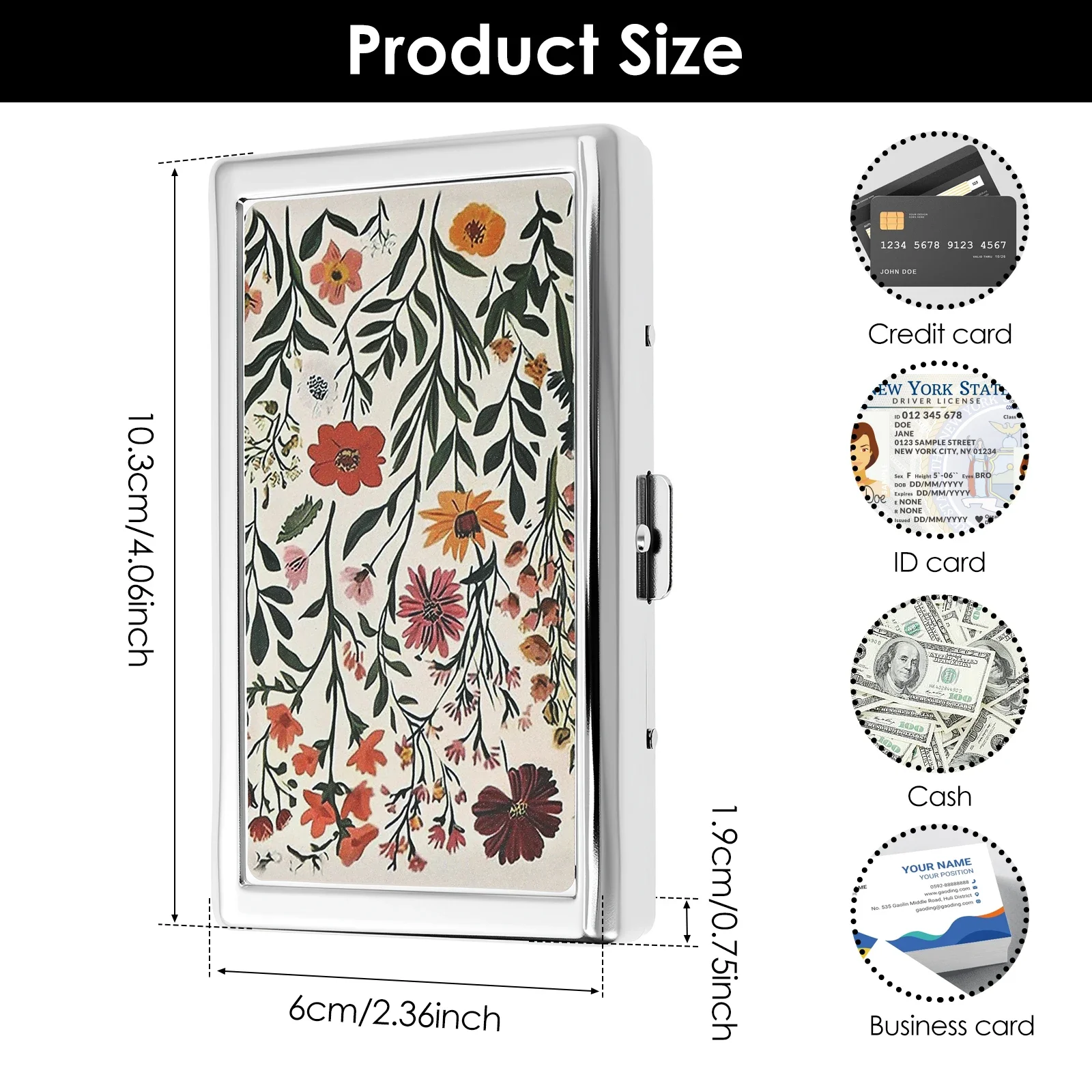 Metal Card Holder for Men Stainless Steel Ultra-thin Vintage Cash Bank Card Case Storage Mini Anti-theft Wallet