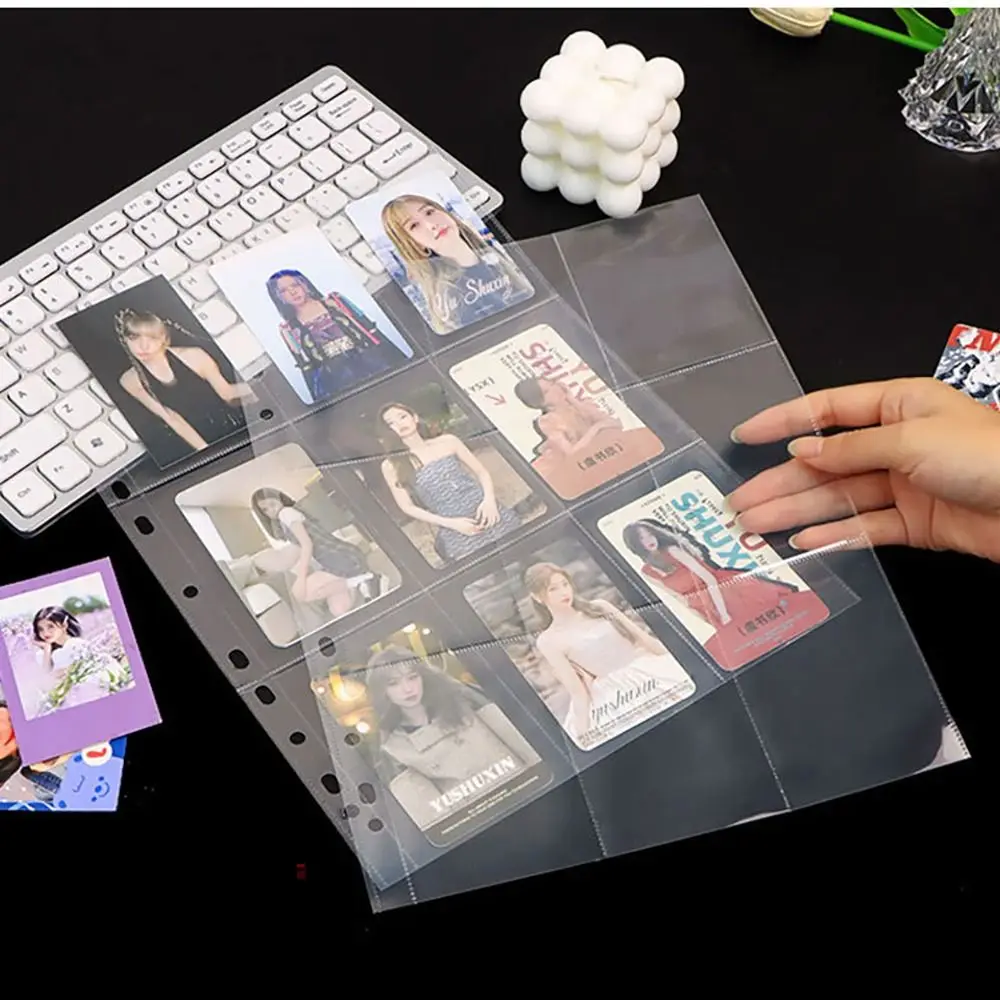 10Pcs A4 Kpop Binder Sheets Multiple Pockets Sleeve PP Acid Free Photo Album Refill Pages Card Stamp Die Jewelry Storage