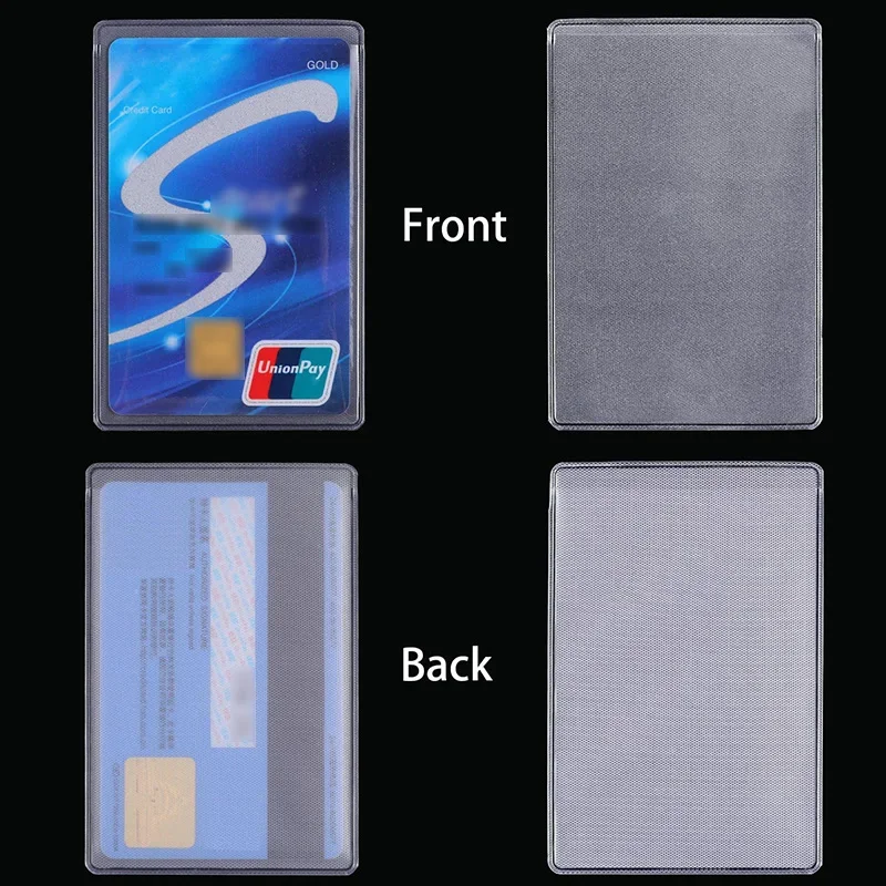 1-50pcs PVC Cards Protector Frosted Transparent Credit ID Card Cover Anti-magnetic Holder Postcard Container Storage Bags Case