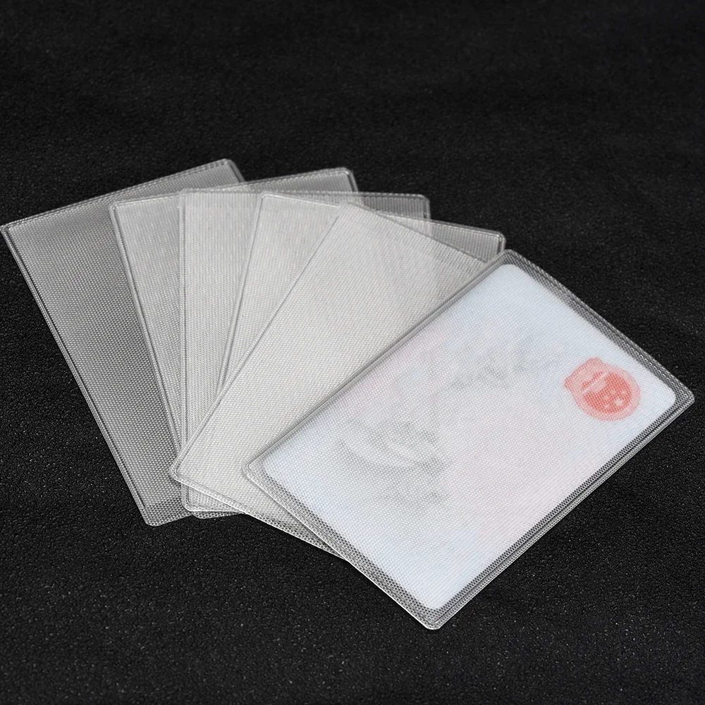 1-50pcs PVC Cards Protector Frosted Transparent Credit ID Card Cover Anti-magnetic Holder Postcard Container Storage Bags Case