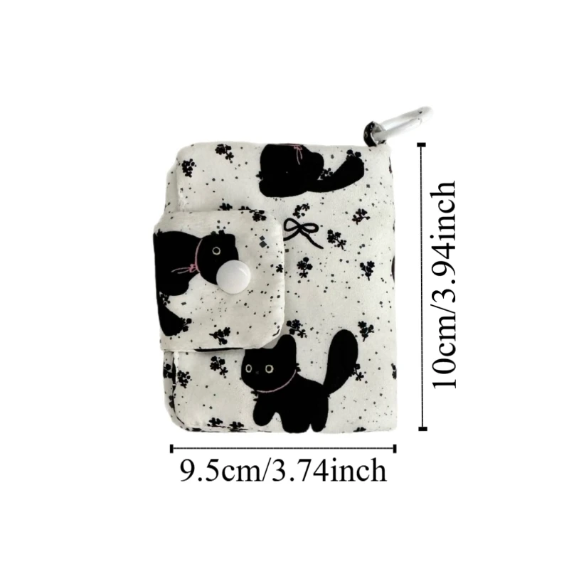 Cute Design Coin Purse Simplicity Style Catoon Pattern Korean Fashion Wallet Portable Size Multi-layer Card Holder For Girls