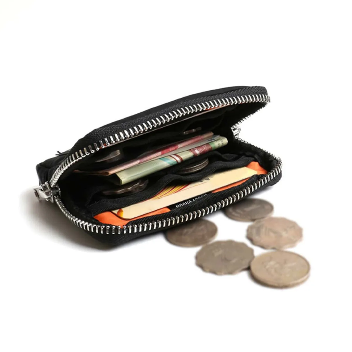 Slim-Style Waterproof Nylon Small Wallet, Multi-Functional Card Holder, Keychain, Women's Coin Purse