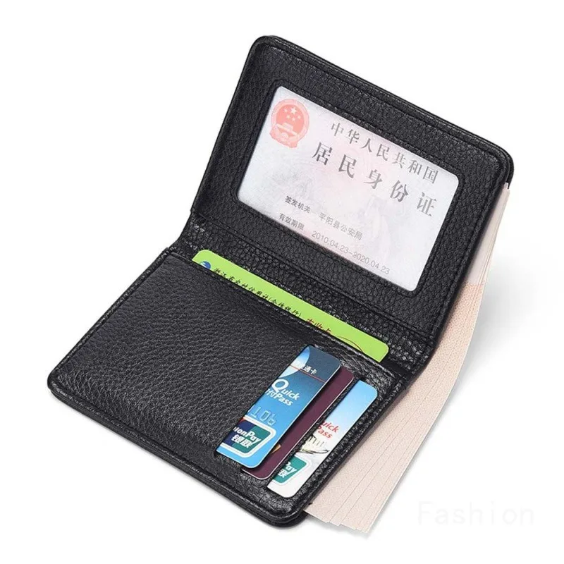 Ultra Thin Men's Vertical PU Leather Wallet With Card Holder Multifunctional Leather Case for Cards and Driver's License Purse