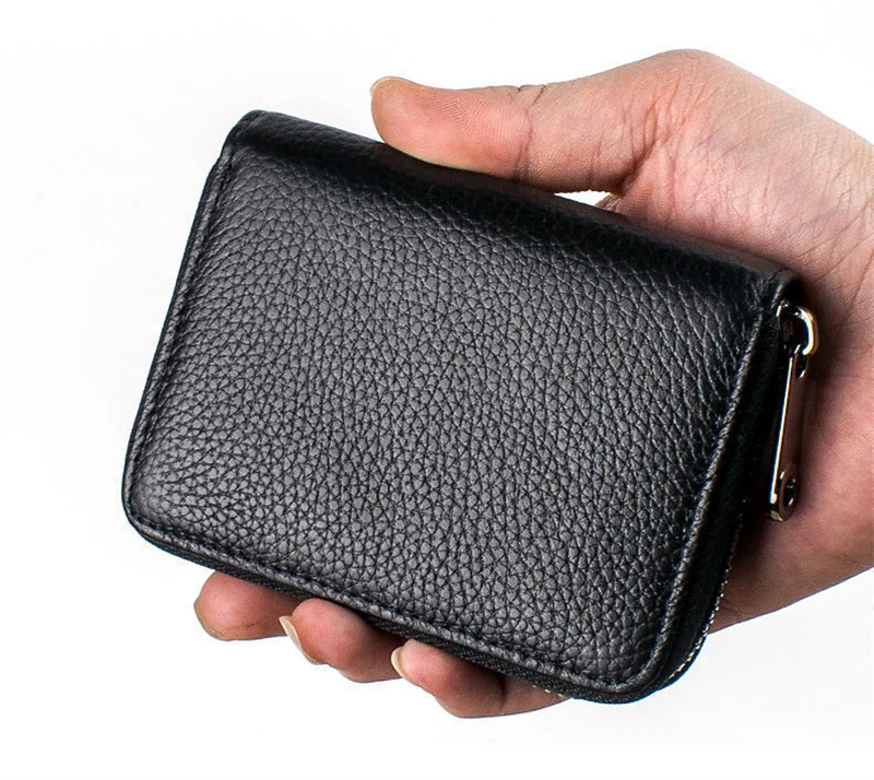 20 Detents Cards Holders PU Business Bank Credit Bus ID Card Holder Cover Coin Pouch Anti Demagnetization Wallets Bag Organizer