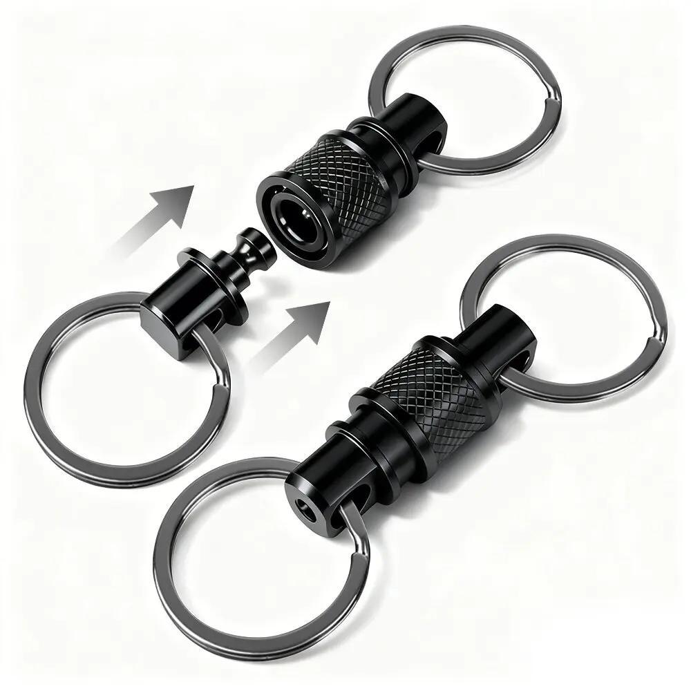 Quick Release Keychain, Retractable Key Chain Detachable Keychain Clip,Pull Apart Key Rings for Men Women