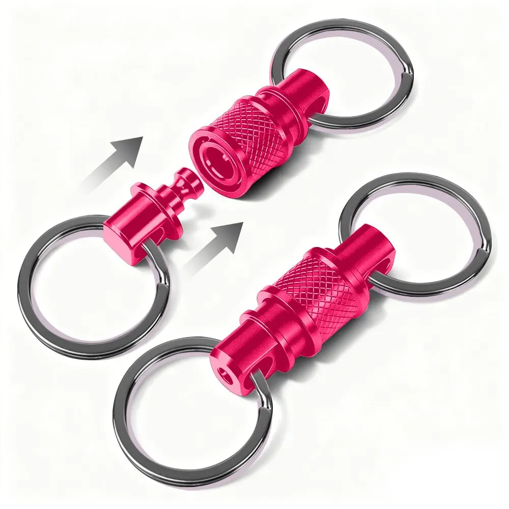 Quick Release Keychain, Retractable Key Chain Detachable Keychain Clip,Pull Apart Key Rings for Men Women