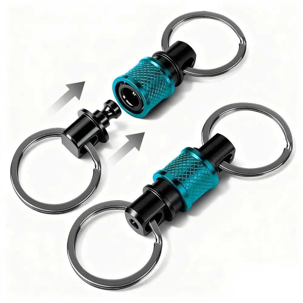 Quick Release Keychain, Retractable Key Chain Detachable Keychain Clip,Pull Apart Key Rings for Men Women