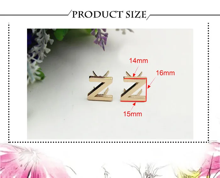 5Pcs DIY English 26 Letter Metal Rivets Claw Studs For Bags Clothes Hats Leather Decor Alphabets Claw Rivet Handmade Crafts