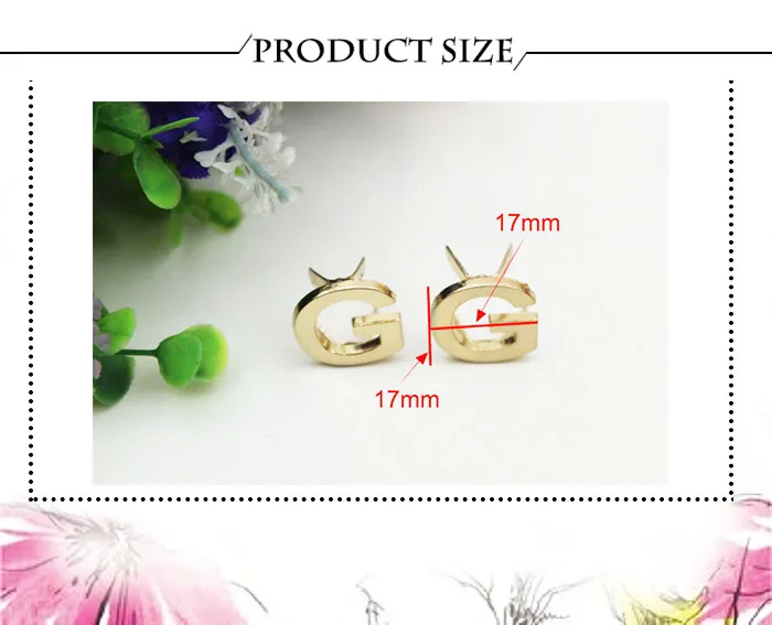 5Pcs DIY English 26 Letter Metal Rivets Claw Studs For Bags Clothes Hats Leather Decor Alphabets Claw Rivet Handmade Crafts