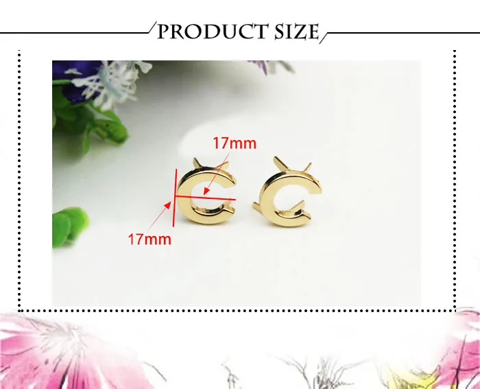 5Pcs DIY English 26 Letter Metal Rivets Claw Studs For Bags Clothes Hats Leather Decor Alphabets Claw Rivet Handmade Crafts