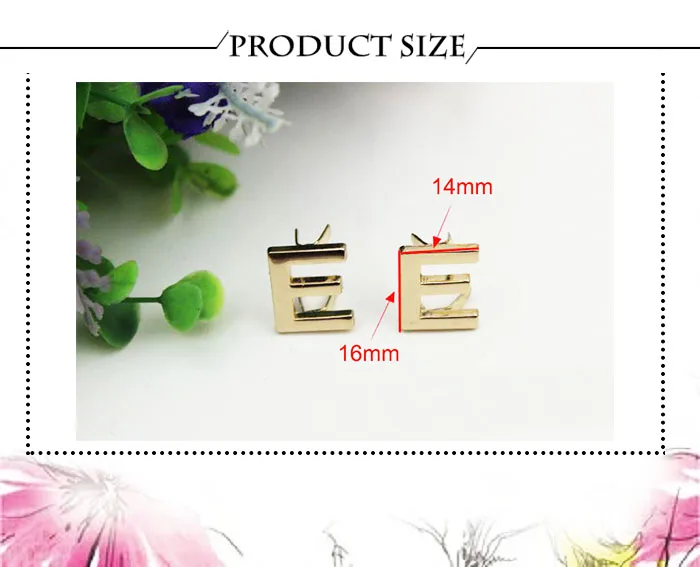 5Pcs DIY English 26 Letter Metal Rivets Claw Studs For Bags Clothes Hats Leather Decor Alphabets Claw Rivet Handmade Crafts